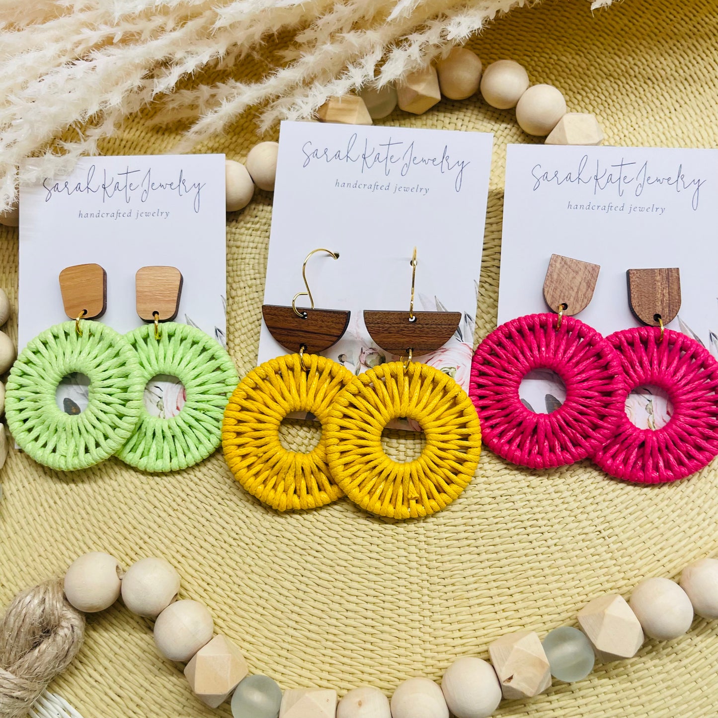 Summer Rattan Weave Earrings