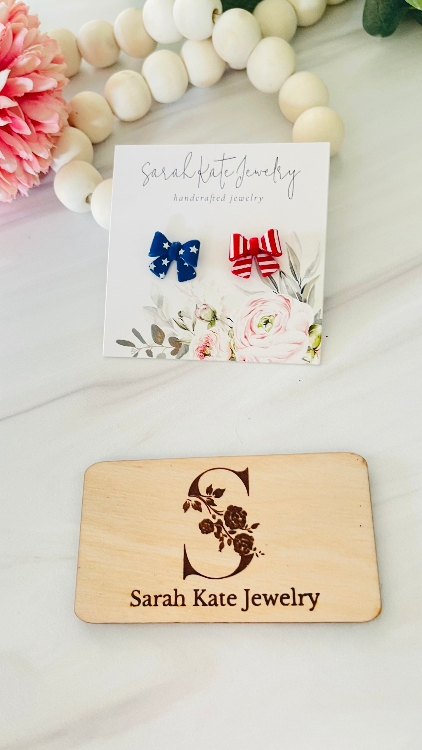 Preorder Stars and Stripes Polymer Clay Bows