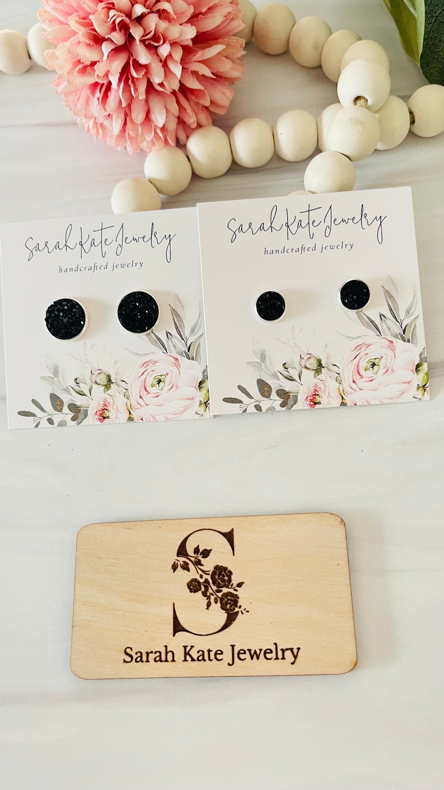 Preorder Black Quartz Studs