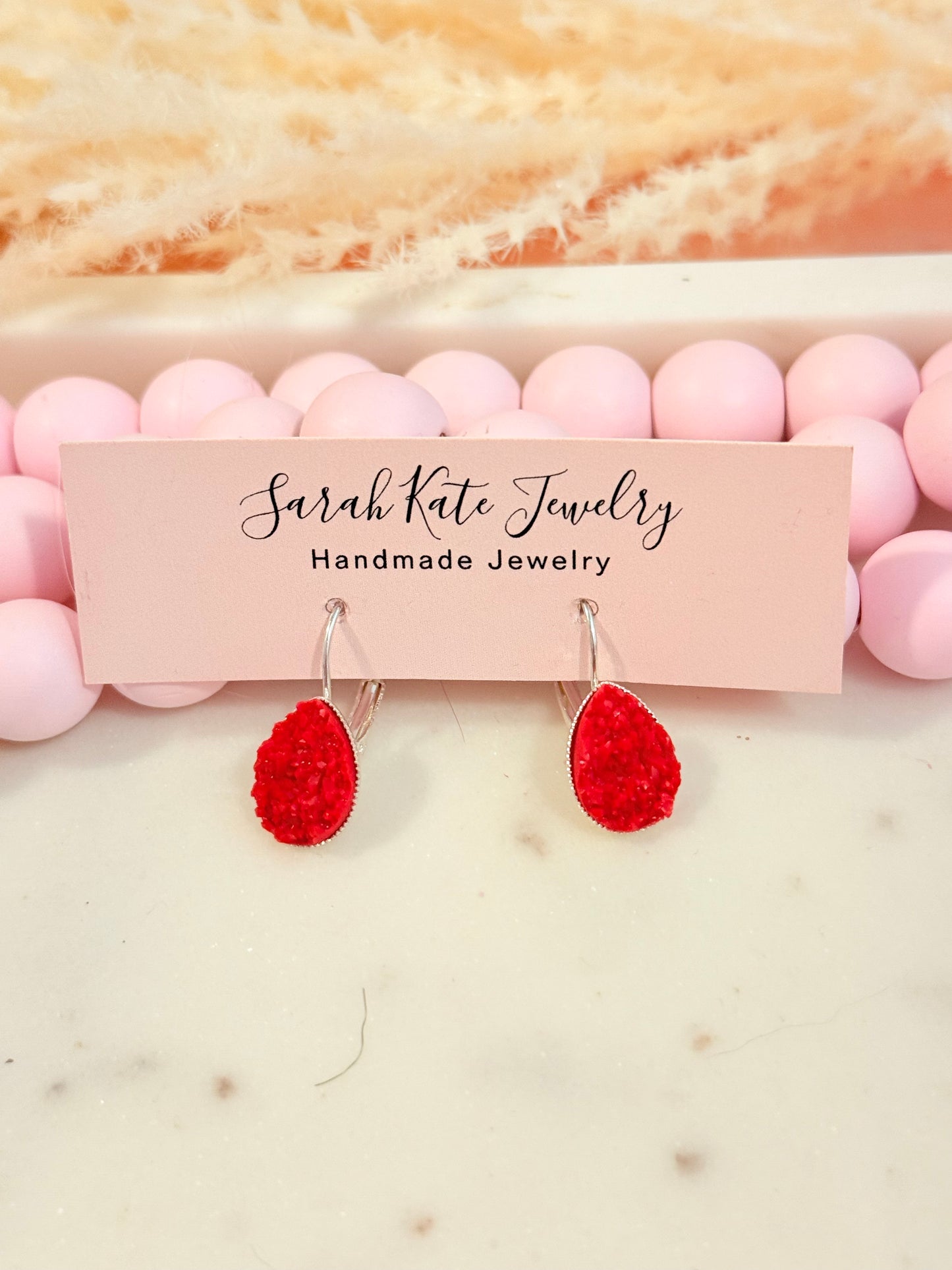 Valentine Red Teardrop Dangle