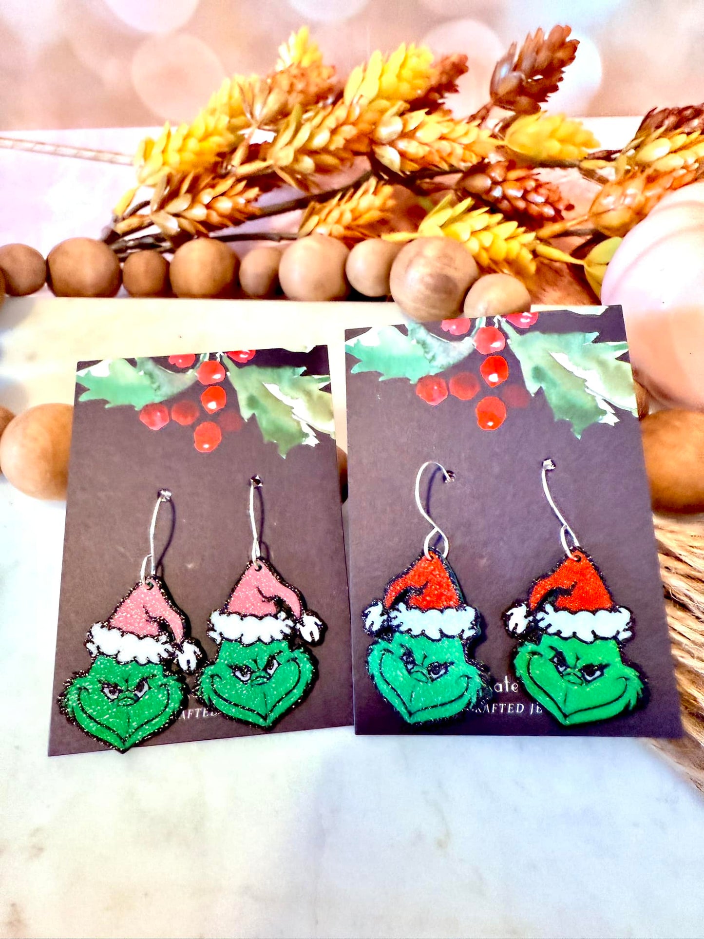 3D Printed Grinch Earrings