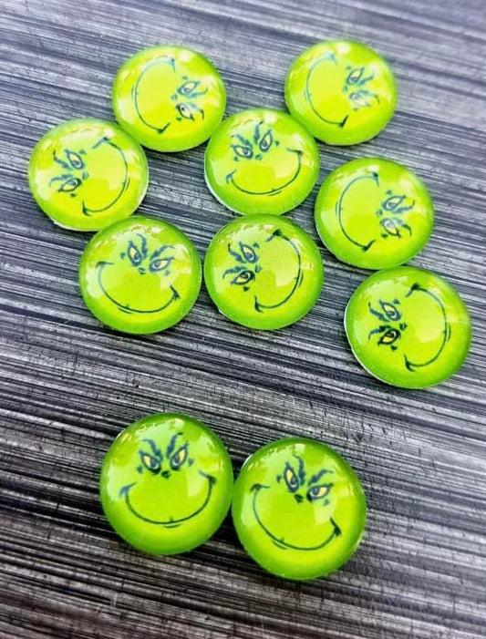 Grinch Evil Grin Face Stud