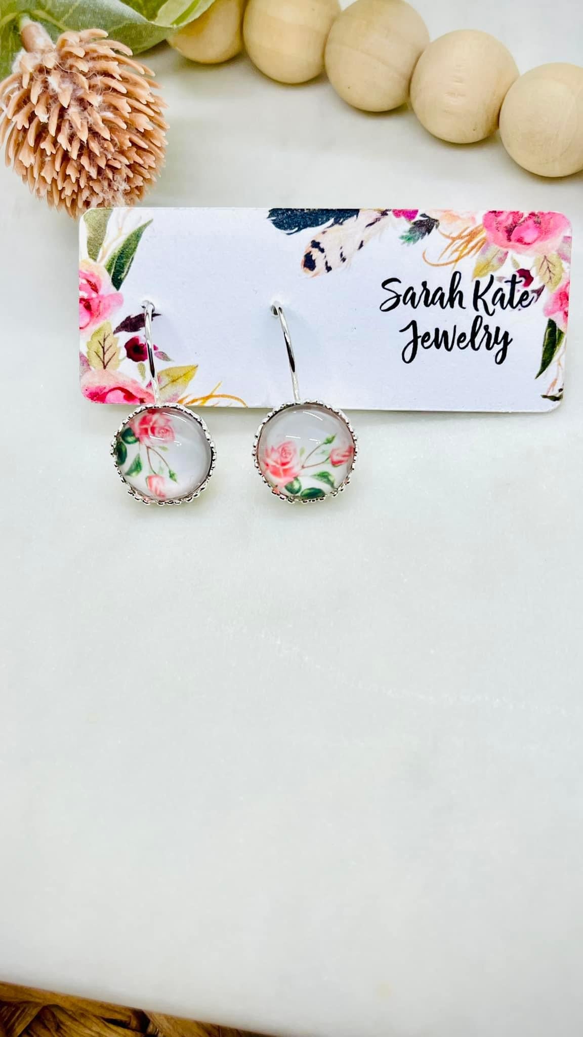 Soft Rose Floral Studs