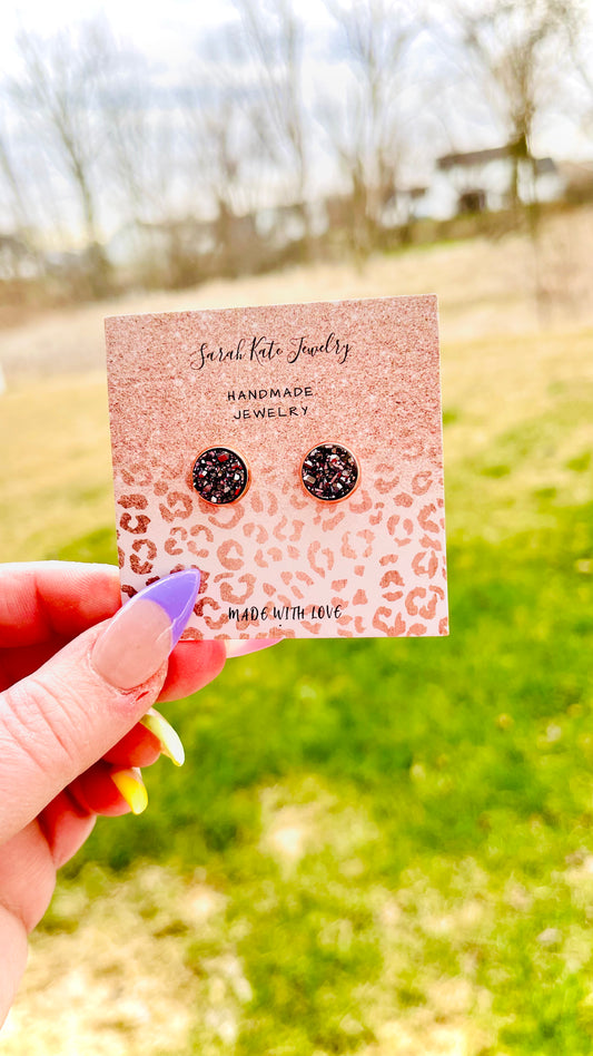 Rose Gold Copper Studs