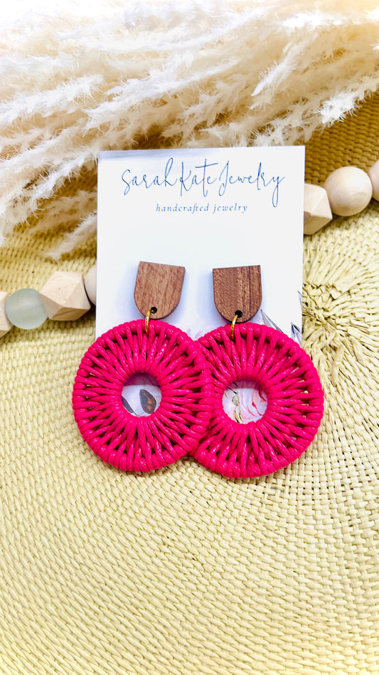 Summer Rattan Weave Earrings