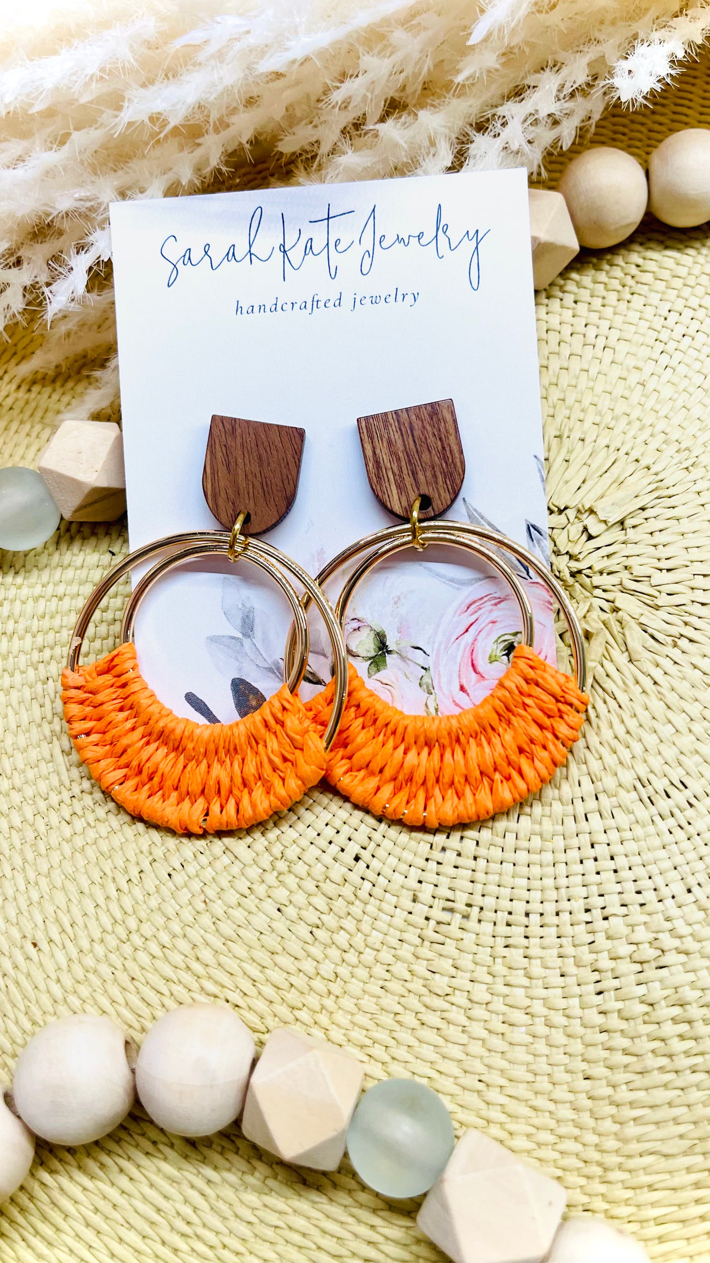 Bohemian Weave Gold Hoops