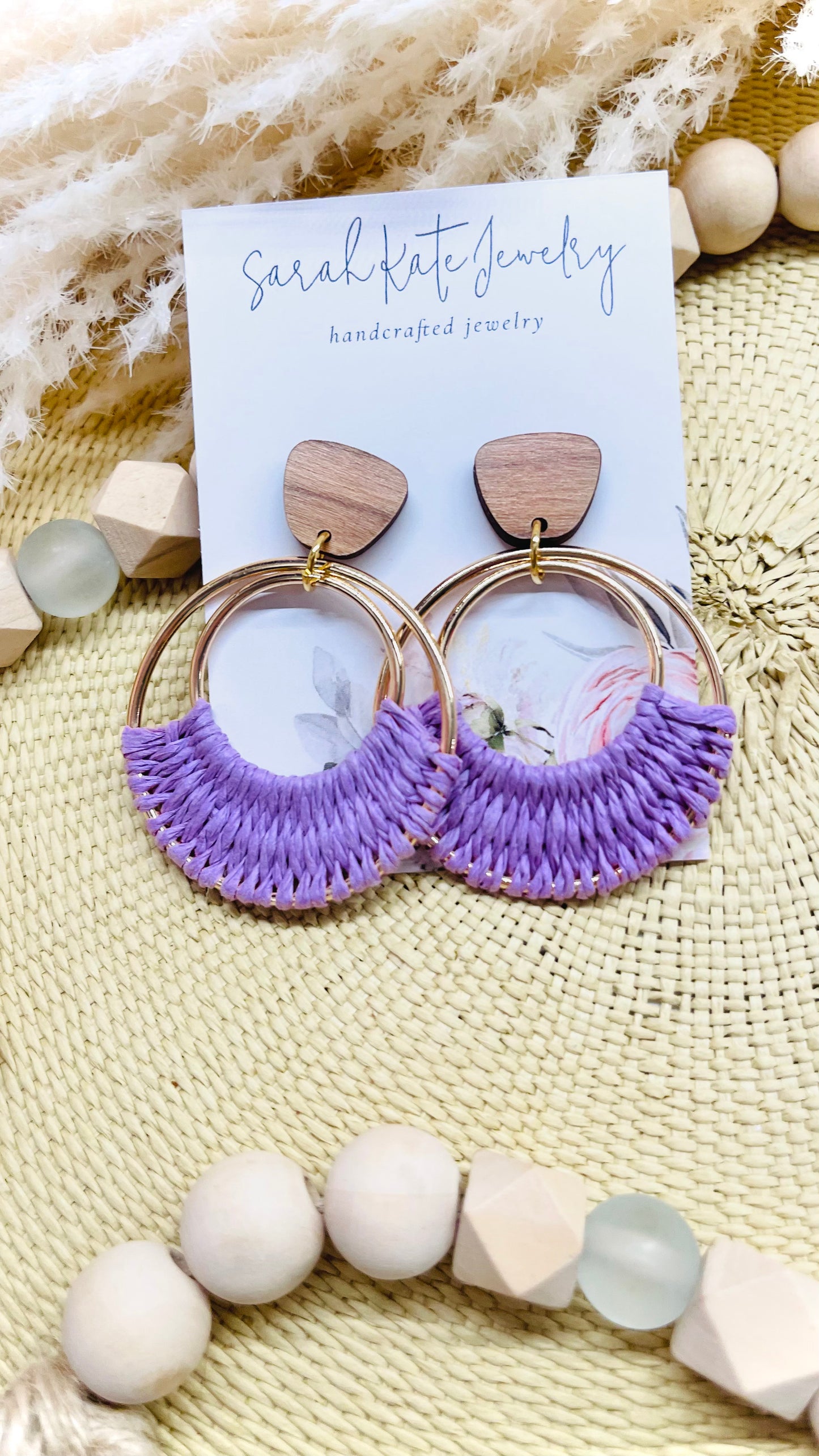 Bohemian Weave Gold Hoops