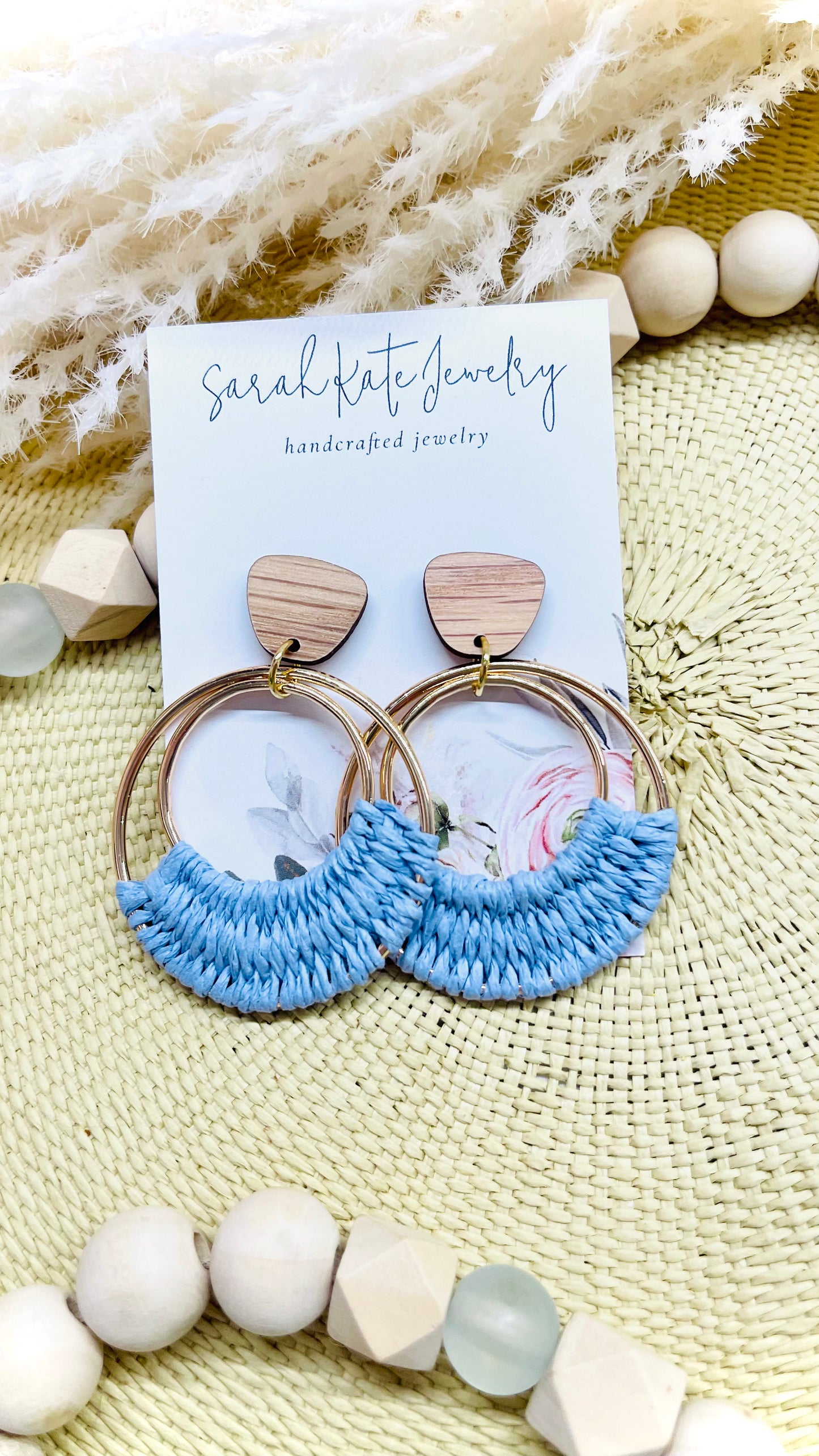 Bohemian Weave Gold Hoops