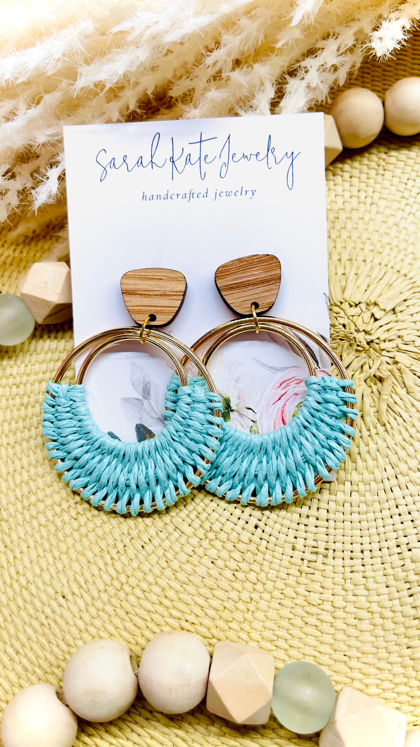 Bohemian Weave Gold Hoops