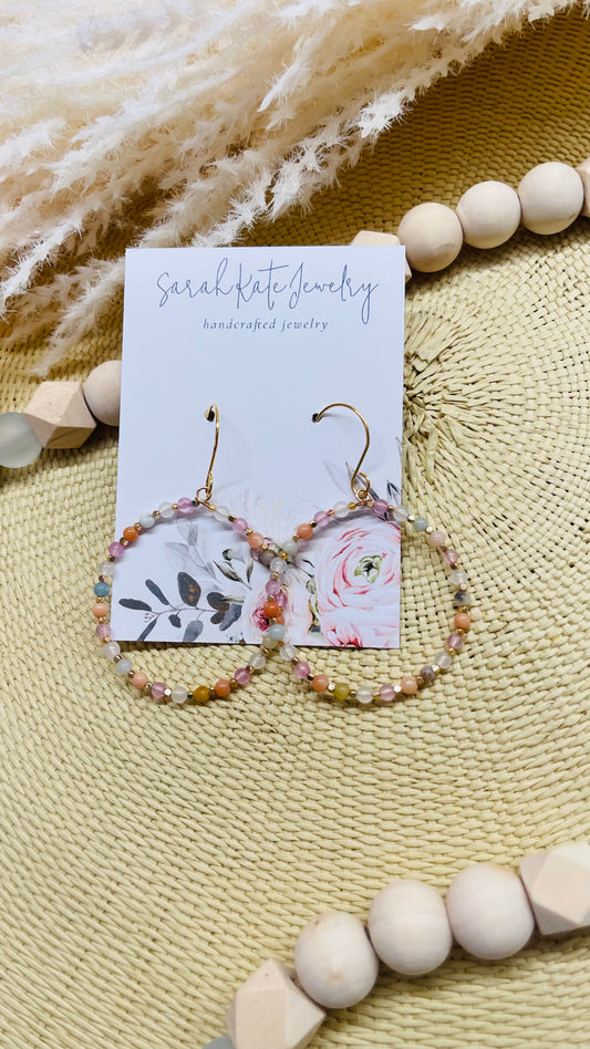 Spring Boho Beaded Earrings