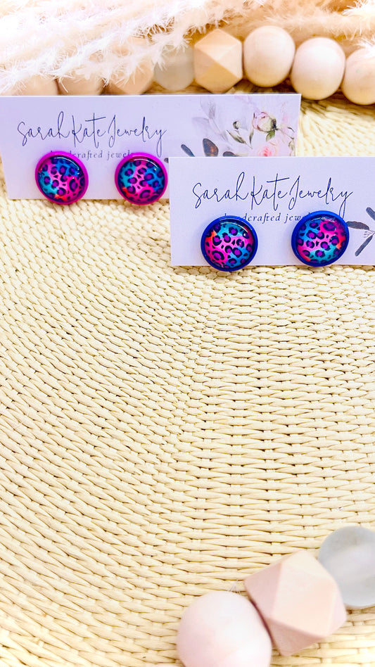 Summer Leopard Studs