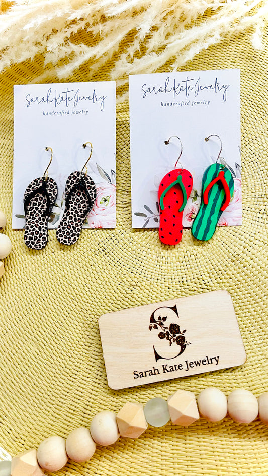 Flip Flop Acrylic Earrings