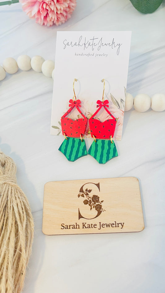 Vintage Bathing Suit Earrings