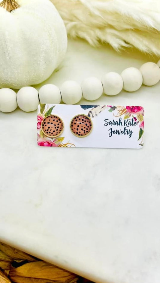 Fall Tan Dotted Studs