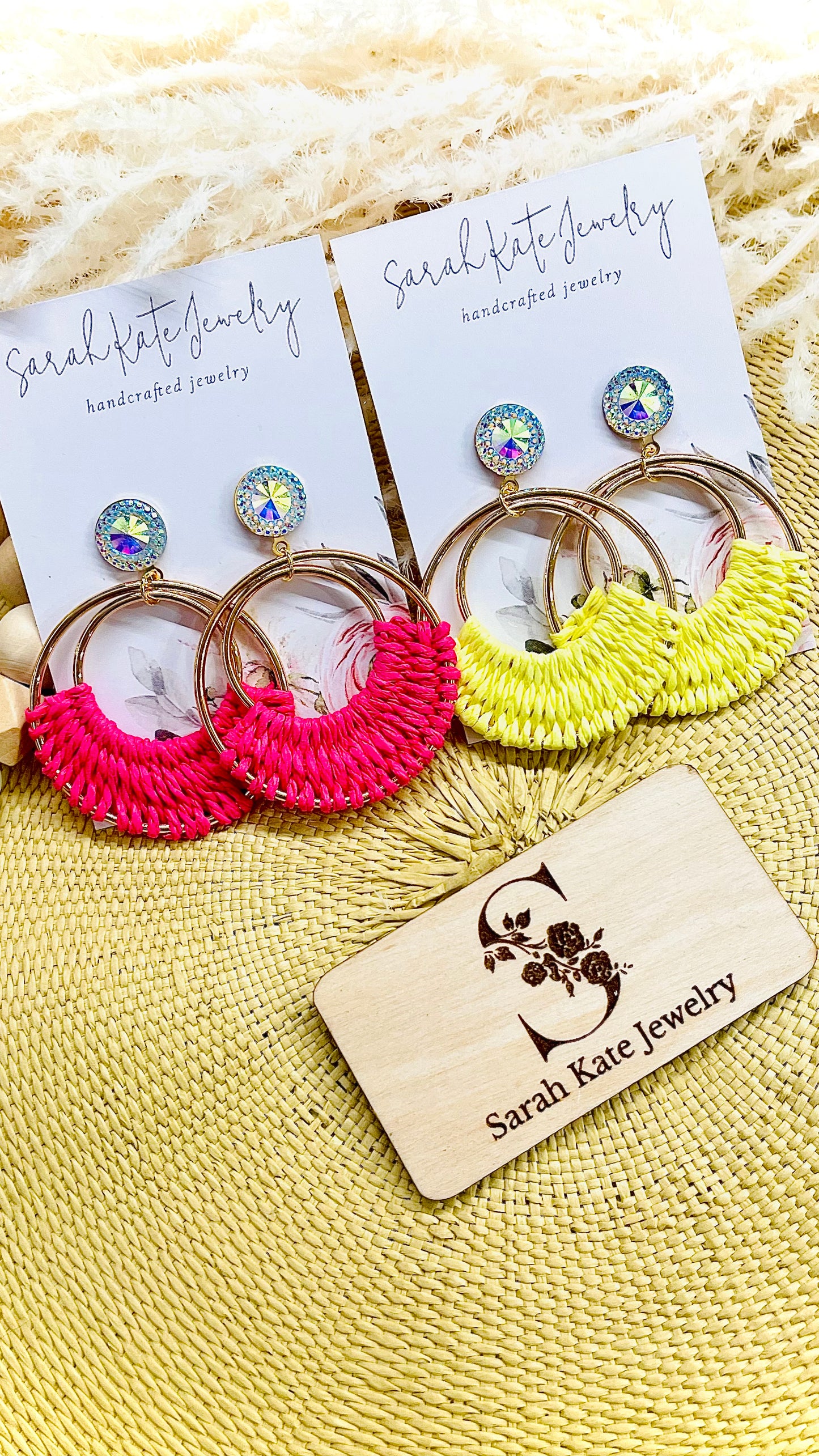 Bohemian Weave Gold Hoops