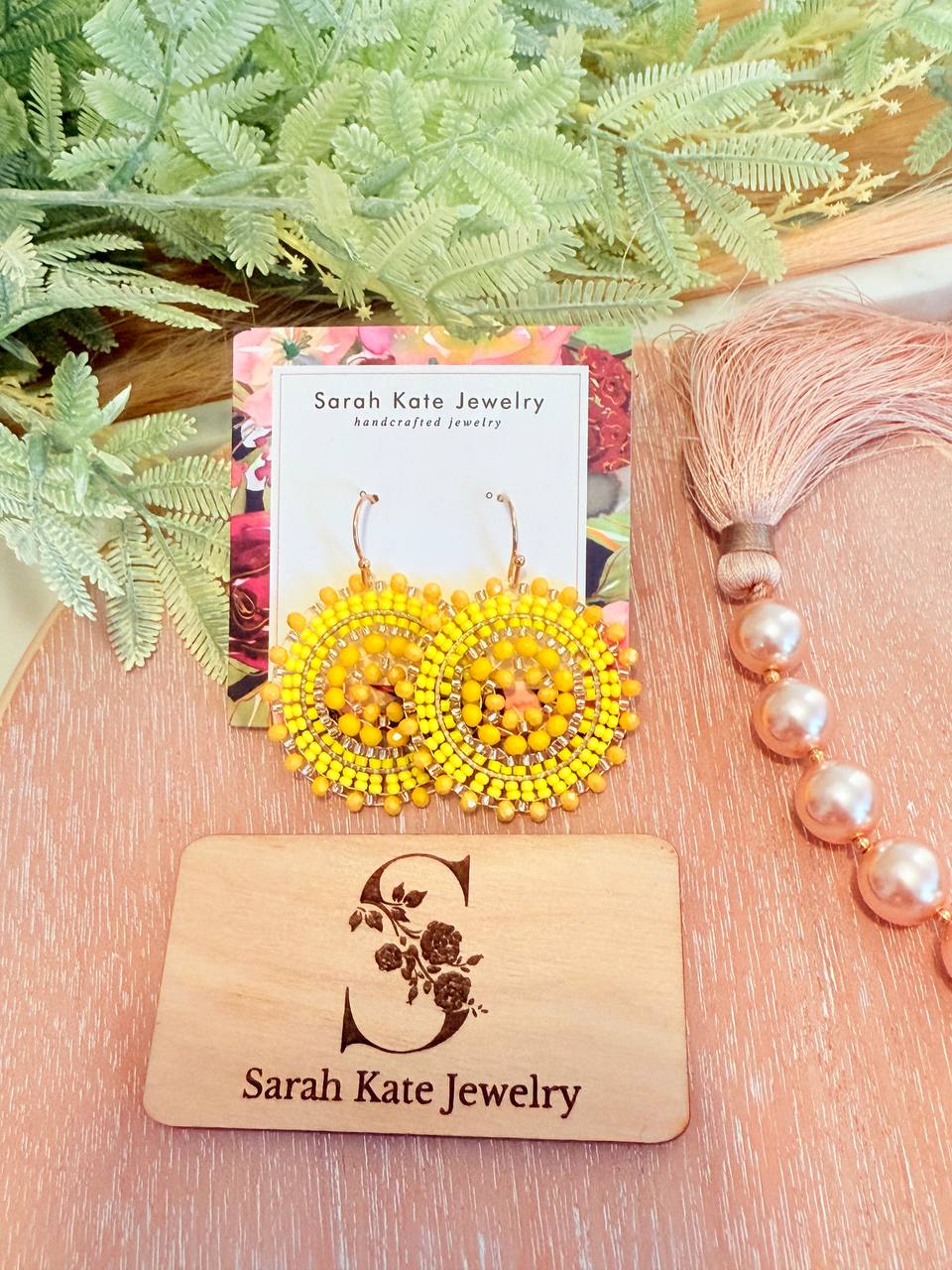 Summer Beaded Mandala Earrings