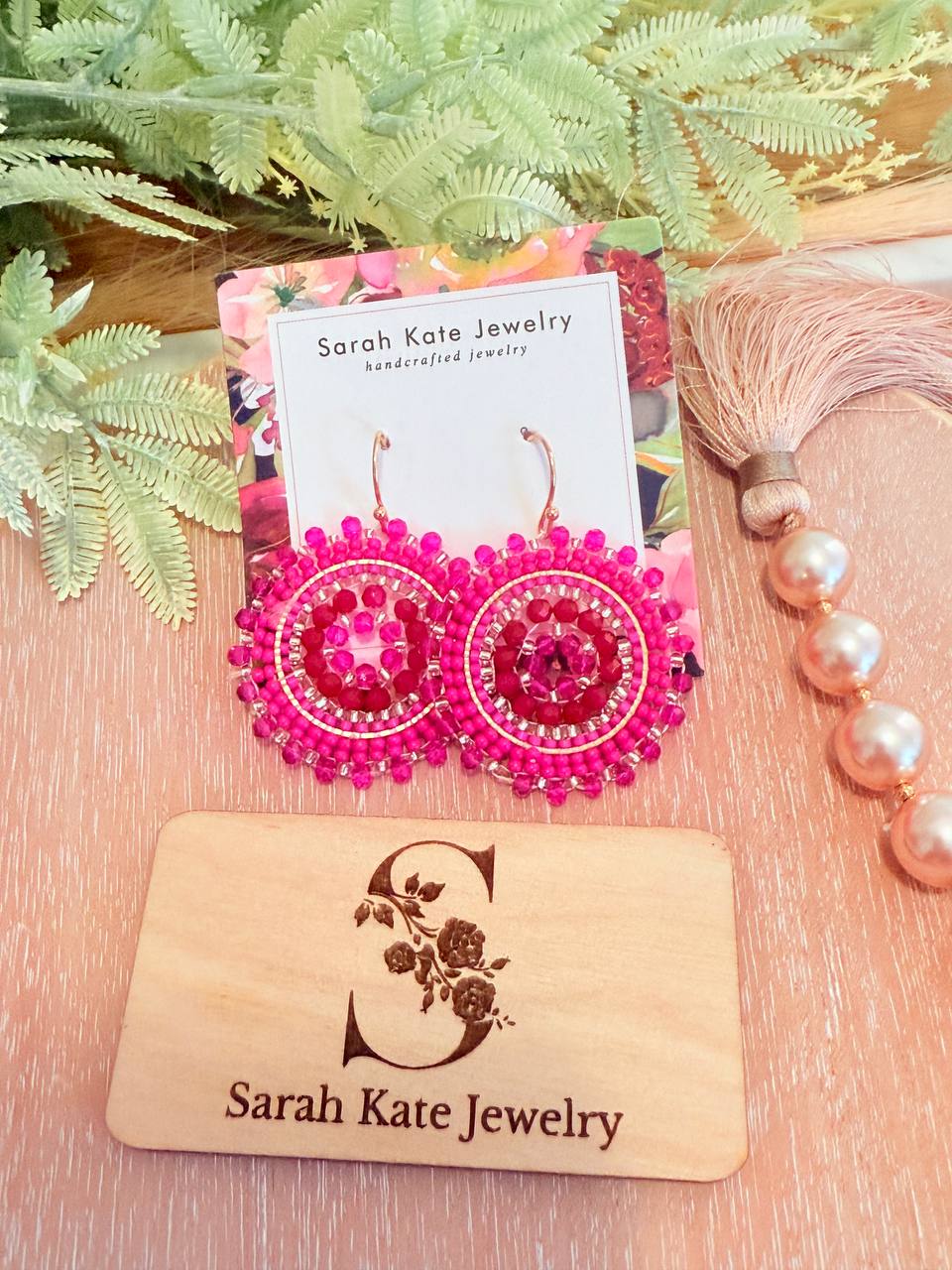 Summer Beaded Mandala Earrings