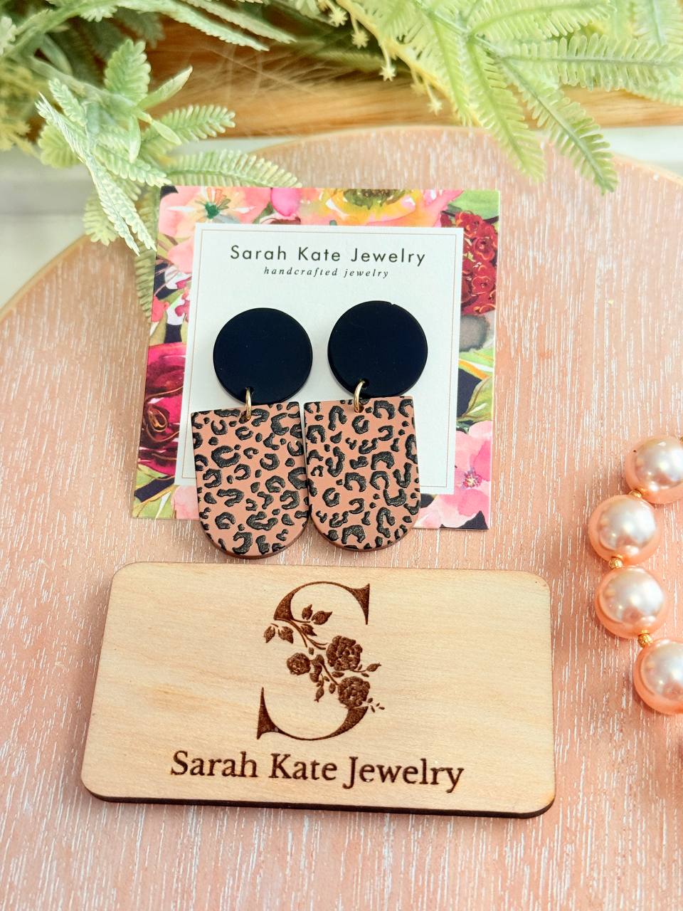 Brown and Black Cheetah Earrings